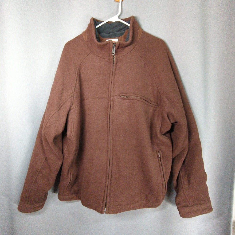 Sorel Jacket Mens XL‎ Brown Wool Blend Full Zip Heavy